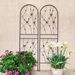 4 Pack Metal Garden Trellis 71" X 19.7" Rustproof Trellis For Climbing Plants Outdoor Flower Support Butterfly Deco Black_maomaolike.com