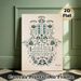 Floral Blessing Painting Poster, Soft Teal-toned Folk Art Style Poster, Serene Decorative Artwork Ideal For Living Room, Bedroom And Home Wall Decor_maomaolike.com
