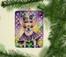 Chihuahua King Of Mardi Gras Porcelain Ornament Christmas Tree Hanging Decorations For Home Christmas Holiday, Rectangle, Gift, Multicolor_maomaolike.com