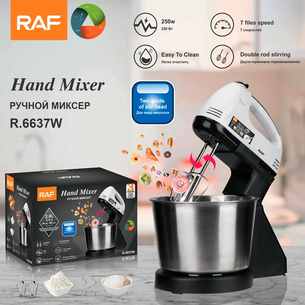EU Standard Electric Household Desktop Mini Cream Whisk White Dough Mixer Cake Baking Egg Beater_maomaolike.com