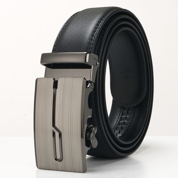 HOT 3.5cm New Men's Leather Alloy Automatic Buckle Business Leisure Youth Middle-aged and Elderly Designer Belt for Men_maomaolike.com