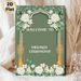 Mehndi Ceremony Welcome Painting Poster, Soft Green Watercolor Floral & Golden Lantern Poster, Elegant Decorative Sign Ideal For Mehndi Ceremony_maomaolike.com