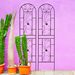 2 Pack Metal Garden Trellis 86.7" X 19.7" Rustproof Trellis For Climbing Plants Outdoor Flower Support Peacock Style Black_maomaolike.com