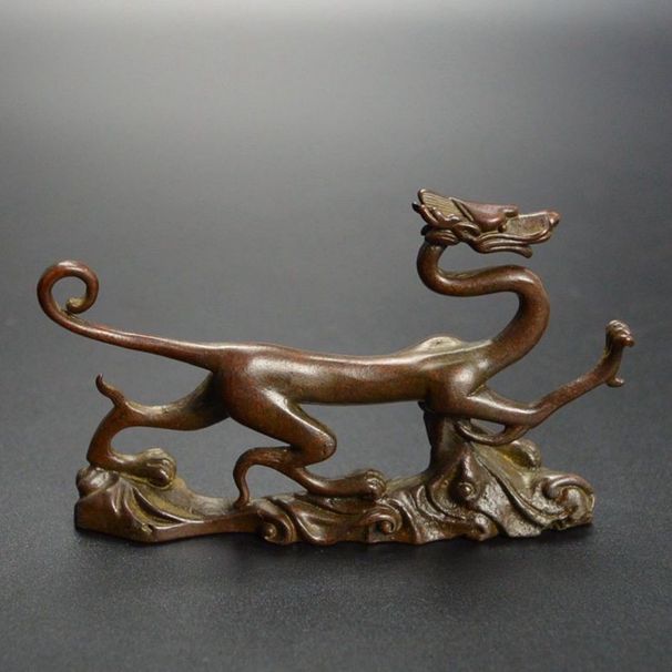 Animals Four Mythical Beasts Antique Collection Creative Pure Copper Vintage Blue Dragon White Tiger Vermilion Bird Xuanwu Pet Tea_maomaolike.com