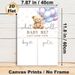 Gender Reveal Teddy Bear Painting Poster, Soft Watercolor Style Teddy Bear With Pastel Balloons & Hearts Poster, Ideal For Gender Reveal Voting_maomaolike.com