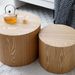 Round Coffee Table Set Of 2, Nesting Coffee Tables For MDF With Veneer .for Living Room,office,bedroom,Natural, 4Colors NATURAL_maomaolike.com