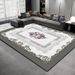 Living Room Rug Large Size Gorgeous Gold Frame Design Bedroom Rug Plush Thickened Machine Washable Thickened Underlay Interior Decorative Rug_maomaolike.com