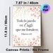 Spanish Philippians 4:13 Bible Verse Painting Poster, Soft Watercolor Pink Blossom & Lily Of The Valley Poster, Inspirational Religious Decor Ideal_maomaolike.com