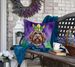 Wirehaired Pointing Griffon King Of Mardi Gras Throw Pillow Machine Washable, Indoor Outdoor Decorative Pillow For Couch, Bed Or Patio, 18Hx18W_maomaolike.com