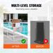 8 Bar Pyramid Towel Rack - Dry Wet Towels, Organize Fresh Towels, Poolside Towel Storage Organizer, (35.43" L X 35.43" W X 54.72" H), White_maomaolike.com