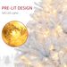 7.5 Ft Tall Prelit Artificial Christmas Tree Holiday Décor With 1518 Branches, 500 Warm White LED Lights, Auto Open, White_maomaolike.com