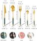 20PCS/24PCS Stainless Steel Knife Fork Spoon Cutlery Flatware Tableware Dinnerware Set With Ceramic Handle Storage Holder Rack_maomaolike.com