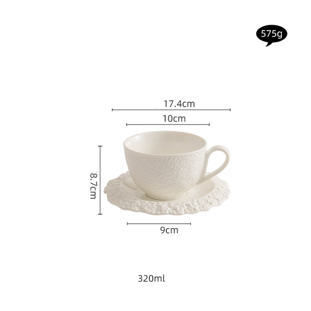 High-end And Exquisite Coffee Cup And Saucer Set From A Café, Featuring Rock-patterned Ceramic Coffee Cups_maomaolike.com