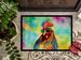Hippie Animal Rooster Doormat Front Door Mat Indoor Outdoor Rugs For Entryway, Non Slip Washable Low Pile, 24H X 36W_maomaolike.com