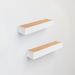 Floating Shelves 23.62" Wall Mounted Wood Shelves For Bathroom, Bedroom, Living Room, Kitchen, Hanging Shelf For Books/Storage/Decor With Invisible Brackets, Maple+White_maomaolike.com