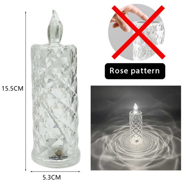 LED 16 Colors Crystal Table Lamp Rose Light Romantic Diamond Atmosphere Light Touch Adjustable Night Light For Bedroom Decorate_maomaolike.com