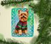Yorkshire Terrier Yorkie Christmas Porcelain Ornament Christmas Tree Hanging Decorations For Home Christmas Holiday, Rectangle, Gift, Multicolor_maomaolike.com