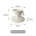 Coffee Cup Retro Ins Style Bone Porcelain Triangular Cone Cup Retro Ceramic Latte Cup And Saucer Set Bone Porcelain Coffee Cup_maomaolike.com
