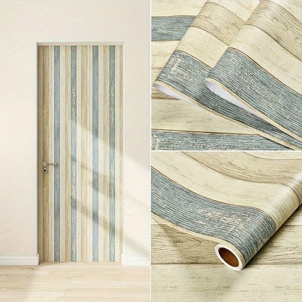Self-Adhesive Beige Blue Full Sheet Waterproof Thickened Wooden Bedroom Door Furniture Renovation Desktop Wardrobe Edge_maomaolike.com