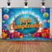 Spanish Happy Birthday Party Banner - Feliz Cumpleaños Design, 2D Flat Polyester Backdrop With Balloons, Gifts, Photo Props, Party Decor_maomaolike.com