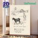 Baa Baa Black Sheep Themed Painting Poster, Vintage Monochrome Line Art Rural Scene Poster, Classic Folk Rhyme Print, Ideal For Living Room, Study And_maomaolike.com