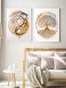 Spiritual Healing Style: Balance, Tranquillity, Natural Energy Yin-Yang Tree Of Life, Gold Leaf Tree Of Life Totem Decorative Artwork_maomaolike.com