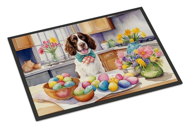 Decorating Easter English Springer Spaniel Doormat Front Door Mat Indoor Outdoor Rugs For Entryway, Non Slip Washable Low Pile, 24H X 36W_maomaolike.com