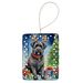 Bouvier Des Flandres Christmas Reindeer Porcelain Ornament Christmas Tree Hanging Decorations For Home Christmas Holiday, Rectangle, Gift, Multicolor_maomaolike.com