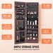 VEVOR Mirror Jewelry Cabinet 47.05in Lockable Wall Or Door Mounted Armoire Brown_maomaolike.com