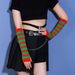 Men's Gloves cycling winter gloves fur ball striped bow socks over the knee socks Christmas red and green knitted sleeves set_maomaolike.com