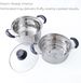 1 Set Stainless Steel Double Layer Steamer Pot Traditional Corn Cake Maker With Lid And Steam Tray Compact Cookware_maomaolike.com