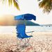 Foldable Beach Canopy Chair Sun Protection Camping Lawn Canopy Chair 330LBS Load Folding Seat W/ Cup Holder For Beach Poolside Travel Picnic_maomaolike.com