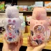 600MLCartoon Children's Summer Kawaii Straw Boys And Girls Drinking Cup Students Portable Water Bottle_maomaolike.com