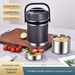 Youyoujia 304 Stainless Steel Insulated Vacuum Portable Lunch Box For Office Workers And Students, Thickened Three-Layer_maomaolike.com