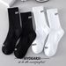 Cotton Black And White Socks For Men High Tops Deodorant Wicking Sweat Preppy Growth Socks For Men_maomaolike.com