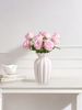1PC Ceramic Vase With Petal Mouth And Gold Striped Design_maomaolike.com