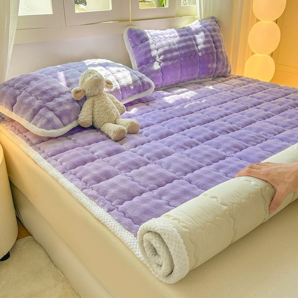 Factory Wholesale Thickened Bubble Velvet Quilted Protector Cross-Border E-commerce Export Top-sale Mattress_maomaolike.com