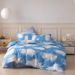 Soft Fiber Printed Blue Sky Three Piece Bedding Set Duvet Quilt Cover_maomaolike.com