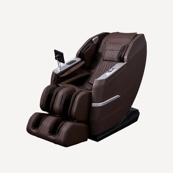 Massage Chair Full Body, Zero Gravity SL-Track Shiatsu Massage Recliner Chair With Body Scan, Airbags, Foot Rollers, Deep Yoga Stretch, Heating (Brown)_maomaolike.com