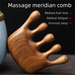 Meridian Massage Sandalwood Five-Tooth Comb Large Scalp Men And Women Health Head Therapy Anti-Static_maomaolike.com