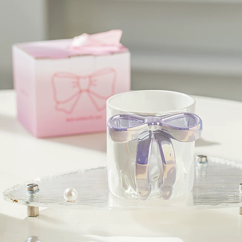 Three Dimensional Bow Cup, Mug, Electroplated Ceramic Cup_maomaolike.com