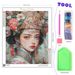PhotoCustom Diy Round Diamond Embroidery Beautiful Lady Full Square Diamond Home Decor Personalized Gift_maomaolike.com