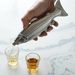 304 Stainless Steel Fish Shaped Wine Pot, 5-ounce Irregular Portable Wine Set, Camping Outdoor Wine Pot_maomaolike.com