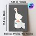 Goose On Toilet Paper Painting Poster, Cute Minimalist Whimsical White Goose Standing On Toilet Roll Poster, Adds Playful Quirky Touch, Ideal For_maomaolike.com
