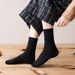 Unisex Socks Spring Summer Breathable Absorbent Men And Women Ins Black And White Solid Color Mid-tube Socks Tall Couple Boat Socks_maomaolike.com