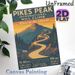Pikes Peak International Hill Climb Painting Poster, Vintage Retro Mountain Race Track Scene Poster, Racing-themed Wall Decor Ideal For Garage, Living_maomaolike.com