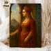 Vintage Noble Lady Painting Poster, Exquisite Classic Oil Style Poster, Elegant Lady In Ornate Red Gown With Domed Building View, Refined Wall Decor_maomaolike.com