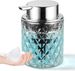 Foaming Soap Dispenser, Clear Glass Foam Hand Soap Dispenser For Bathroom, Refillable 7.8 Oz Foamy Pump Bottle With Plastic Sliver Pump, Modern Diamond Dish Soap Foam Dispenser Container_maomaolike.com