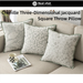 New Ins Style Chenille Matte Texture Three-dimensional Carved Pillow Nordic Simple Square Sofa Light Luxury Office Fresh Cushion Cover Home Decor_maomaolike.com