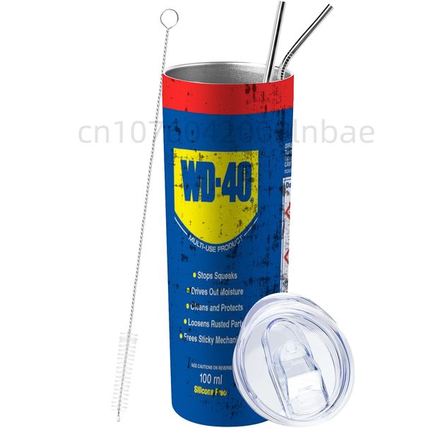 20Oz WD40 Mechanic Oil Vacuum Cup Stainless Steel Double Wall Insulated Tumbler With Lid For Cold Hot Drink Coffee Mug_maomaolike.com